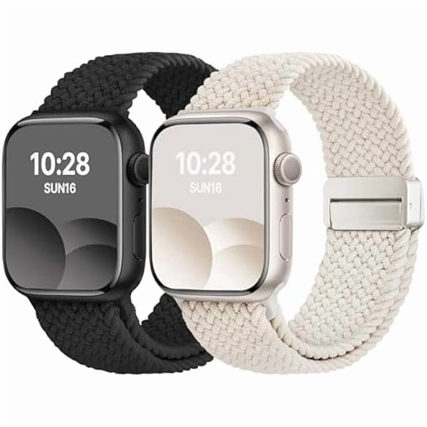 Chenchen Braided Strap Compatible with Apple Watch Straps 46mm 44mm 45mm 42mm 49mm Women Men, Soft Nylon Elastic Bands With Magnetic Clasp for iWatch SE/Ultra 3 2 1 Series 11 10 9 8 7 6 5 4 3 2 1