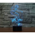 thumbnail image 4 of YSTIAN 3D Skater Boy Remote Control 16 Color Night Lights Illusion Acrylic LED Table Bedside Lamp Children Bedroom Desk Decor Birthday Gifts Toy for Kids, 4 of 8