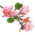 thumbnail image 4 of Spencer 2pcs Artificial Magnolia Silk Fake Flowers 25.6" Faux Flowers Plants for Home kitchen Wedding Festivals Decorations (Pink), 4 of 11