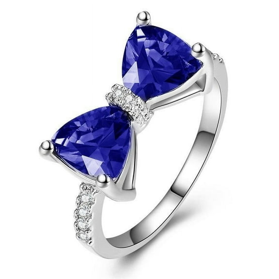 PERITANG Women 925 Sterling Silver Butterfly Cubic Zirconia Thumb Ring Stress Anxiety Rings Women's Jewelry Lady Birthday Mother's Day Gifts