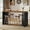 Walnut and Black, variant on Tribesigns 55.12-Inch Bar Table, Home Bar Unit with a Faux Marble Finished Tabletop, Modern Freestanding Mini Bar for Home Kitchen, Living Room, Balcony, Basement, Walnut & White