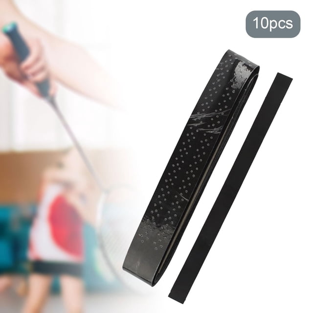 10x Cinta de agarre de raqueta, Práctico Durable Reemplazo Antideslizante Tenis transpirable Negro Sharpla Cintas de agarre de raqueta