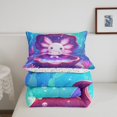 thumbnail image 5 of Axolotl Bedding Set Full Size,Cute Ocean Animals Quilt Teens Marine Romantic Comforter Set Pink Coral Plant Duvet Insert, 5 of 7