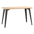 thumbnail image 4 of Bowery Hill 24x48 Mid-Century Metal Desk in Black / Platinum Oak, 4 of 14