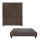thumbnail image 1 of Box Base Cama Individual + Cabecera Capri Chocolate Dicasa  Bless, 1 of 8
