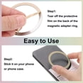 thumbnail image 3 of Uxcell Magnetic Sticker Ring, 6 Pack Universal Magnetic Adapter Ring Metal Magnet Wireless Charging Conversion Kit for Mobile Phone Case Wireless Charger (Rose Gold), 3 of 7