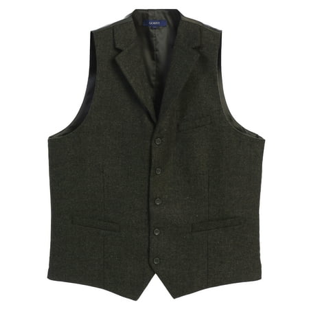 Gioberti - Gioberti Men's 5 Button Tailored Collar Formal Tweed Suit ...