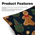 thumbnail image 2 of Gingerbread Man Luxurious Velvet Throw Covers Pillow Inserts - Set of 2 Throw Pillows with Unique Patterns - 16x16, 18x18, 20x20 Inches for Home Decor and Gifts, 2 of 6