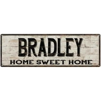 BRADLEY Rustic Home Sweet Home Sign Gift 6x18 Metal Decor 106180084200