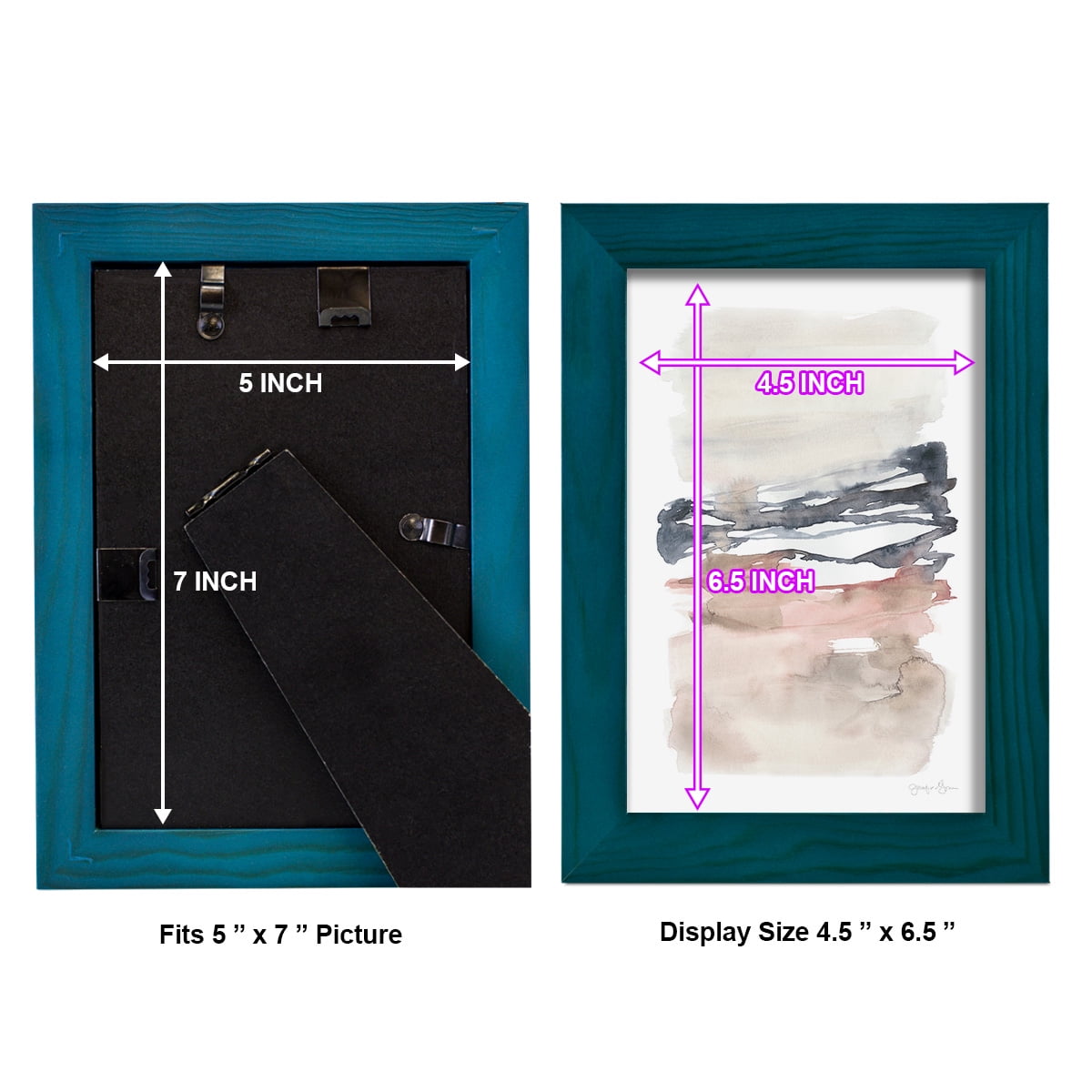 Tiered Horizon Line I -Framed Print w/glass-Ocean Blue