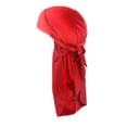 thumbnail image 1 of Velour Headwraps Assorted Colors Long Tail Pirate Hat Windproof Hair Bonnet Single Layer Attractive Elasticity Comfortable Hair Bonnet Red, 1 of 4