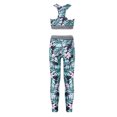 thumbnail image 4 of DPOIS Kids Girls Athletic Racer Back Crop Top and Leggings Camouflage Set, 4 of 6