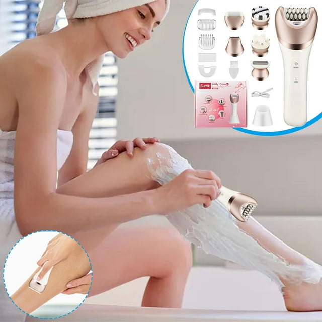 Depiladora facial inalámbrica Fiudx 6 en 1 recargable para mujer cara manos piernas axilas
