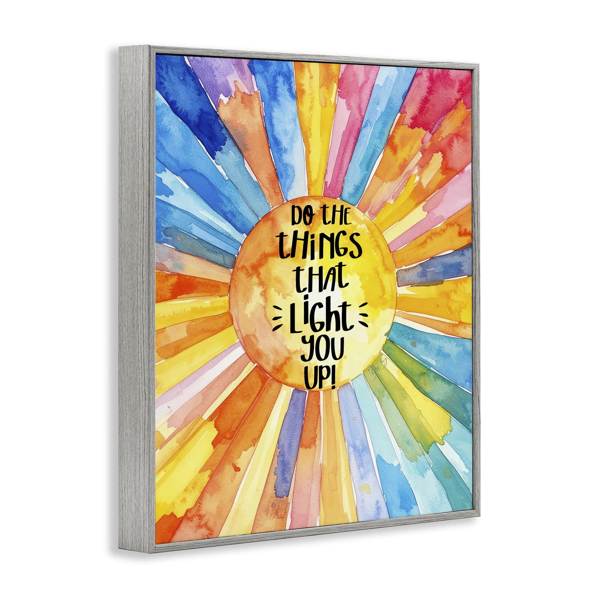 Stupell Industries Things That Light You Up Gray Framed Giclee Art, design by Shelly Craig