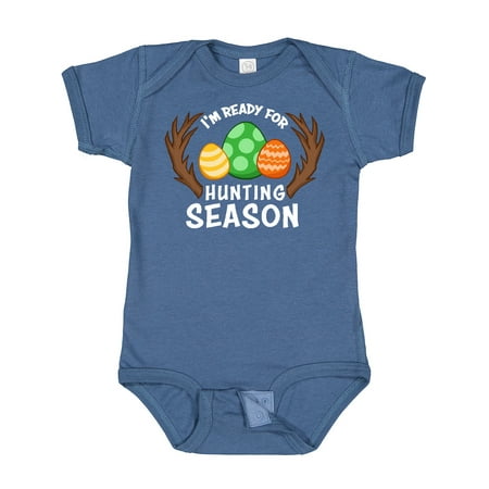 

Inktastic I m Ready for Hunting Season Easter Eggs and Antlers Gift Baby Boy or Baby Girl Bodysuit