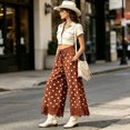 thumbnail image 5 of Lace Wide Leg Pants for Women 2026 Spring Summer Cropped Lightweight Casual Pants with Pockets, 5 of 8