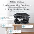 thumbnail image 2 of Elegant and Chic Winter Brush Reversible Soft Down Alt 3-Piece Comforter Set by Southshore Fine Linens, 2 of 7
