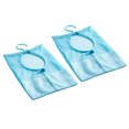 thumbnail image 2 of Bolsa de malla multifuncional para colgar, 2 unidades, con colgador y pinzas para la ropa, organizador de armario para cocina y baño (azul), 2 of 8