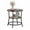 Grey Wood Grain, variant on EDX 2-Tier Round Side Table Nightstand, 21.65" Diameter x 21.85" H, Steel Frame with Grey Wood Grain, for Small Living Room & Bedroom Spaces