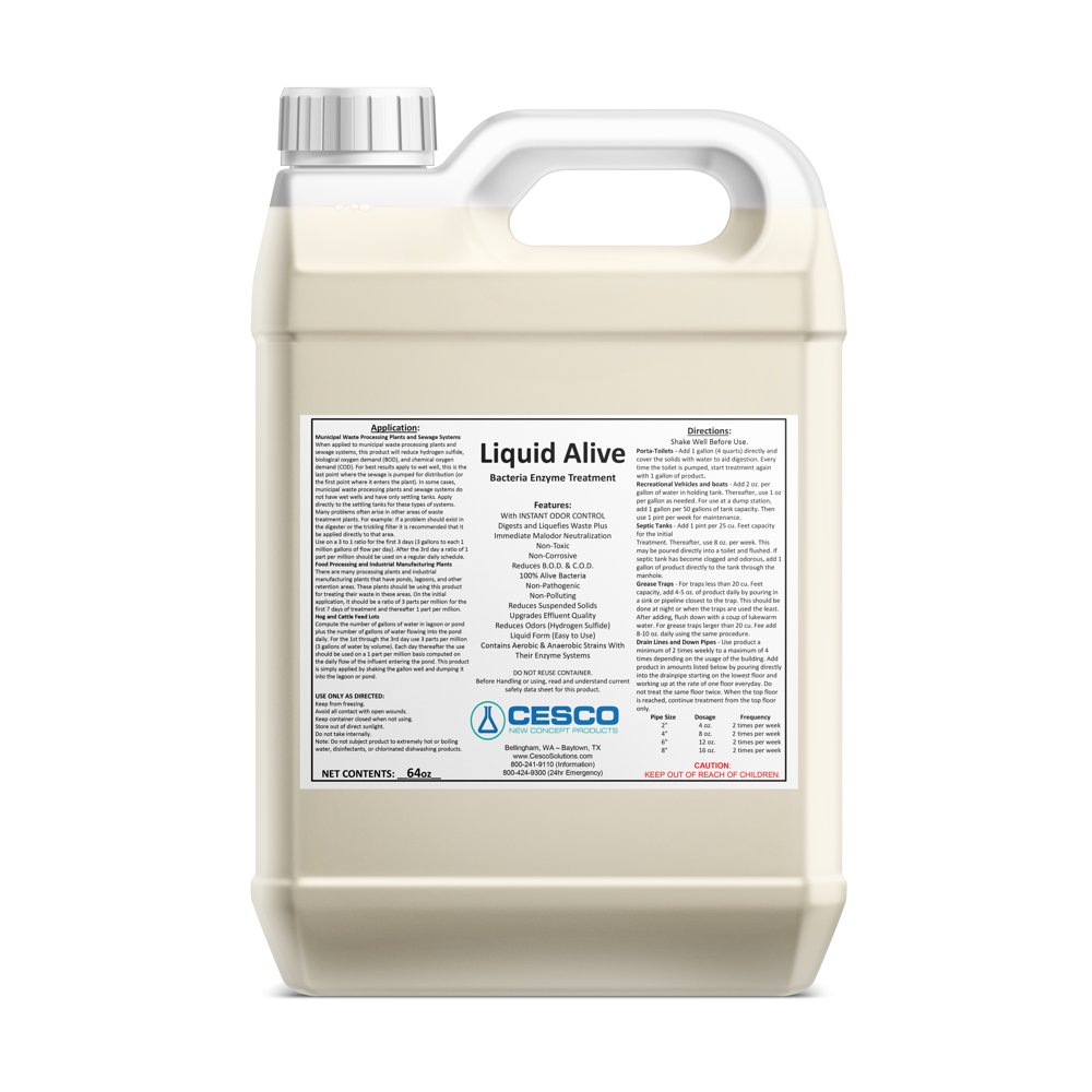 Cesco ENZYME CLEANER CONCENTRATE Liquid AliveNonToxic, Biodegradable