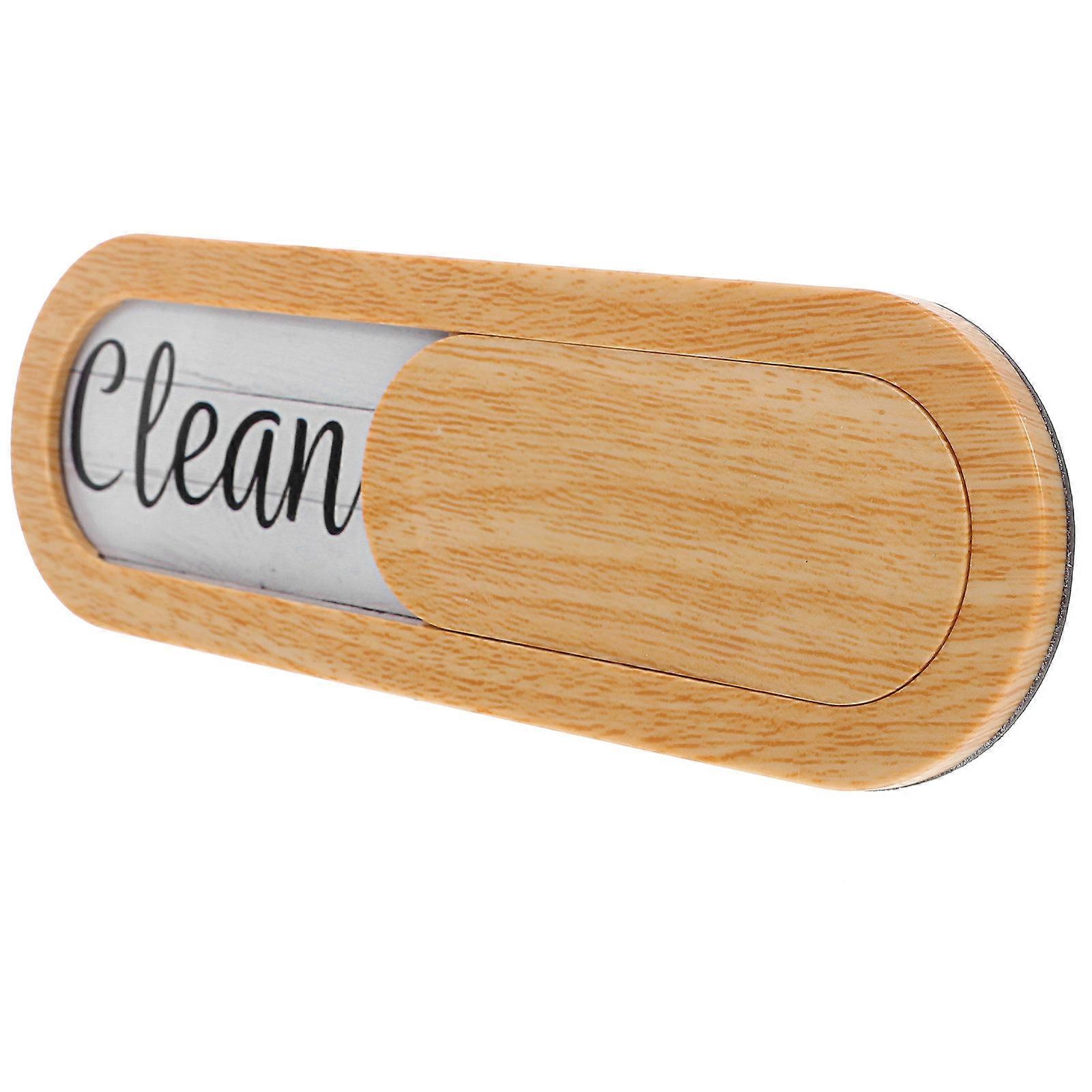 Magnet Clean Dirty Sign Dishwasher Magnet Sign 15.00X4.50X0.50CM Indicate Clean or Dirty Beige 1Pcs