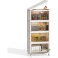 thumbnail image 1 of Cajas de Almacenamiento, Organizador de Plástico Apilable de 3 Piezas, Organizador de Puerta Magnética, Muebles de Baño, Carro Organizador con Ruedas, 20,5 litros por Nivel, 1 of 2