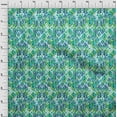 thumbnail image 4 of oneOone Polyester Lycra Persian Green Fabric Ikat Sewing Material Print Fabric By The Yard 56 Inch Wide, 4 of 6
