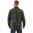 thumbnail image 2 of Guide Gear Men's Deacons Bonded Fleece-lined Shirt Jacket Charcoal/Green Plaid 2XL, 2 of 5