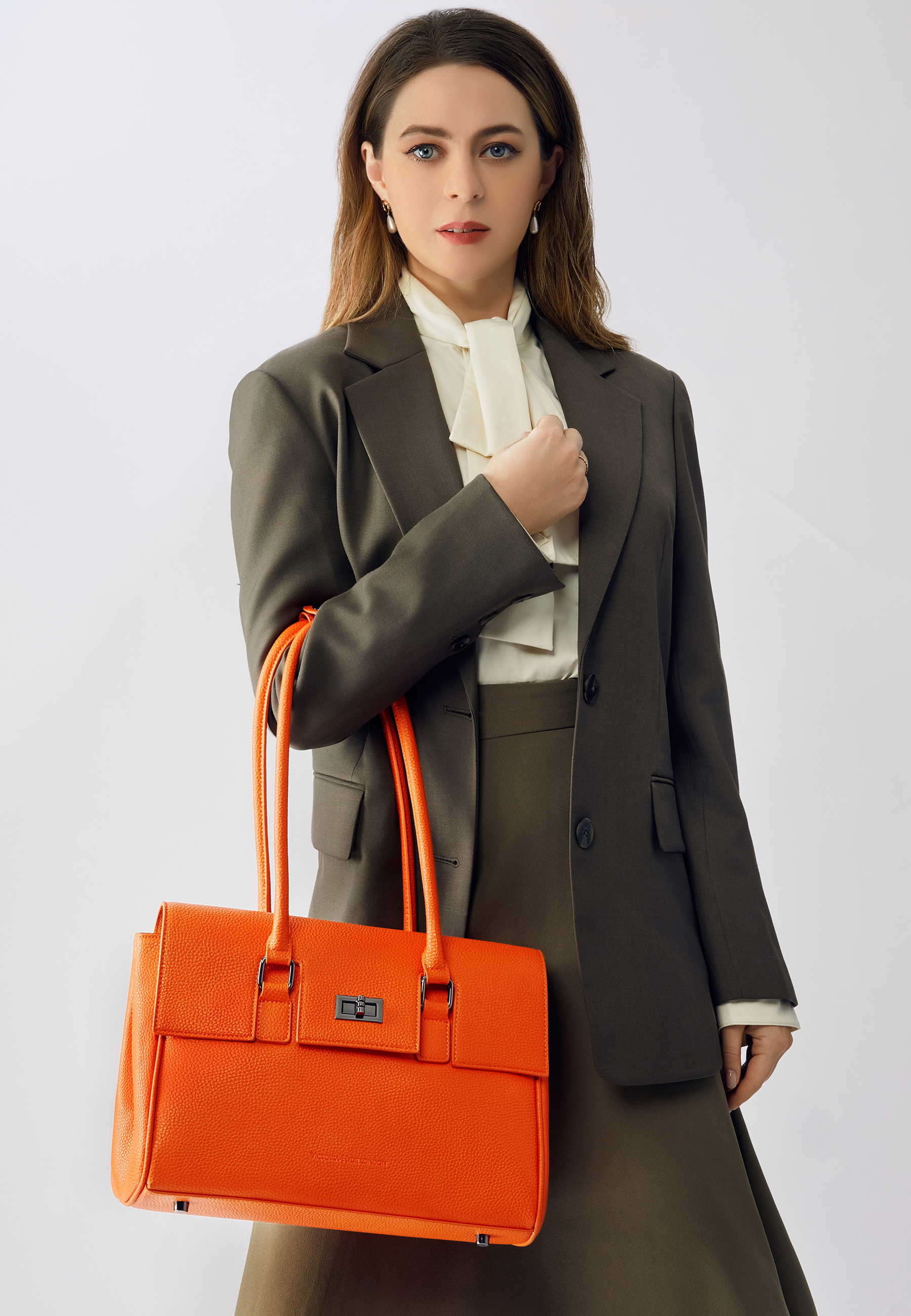 Victoria Hyde Jolene M Women Leather Handbags Briefcase Laptop Top Handle Bags