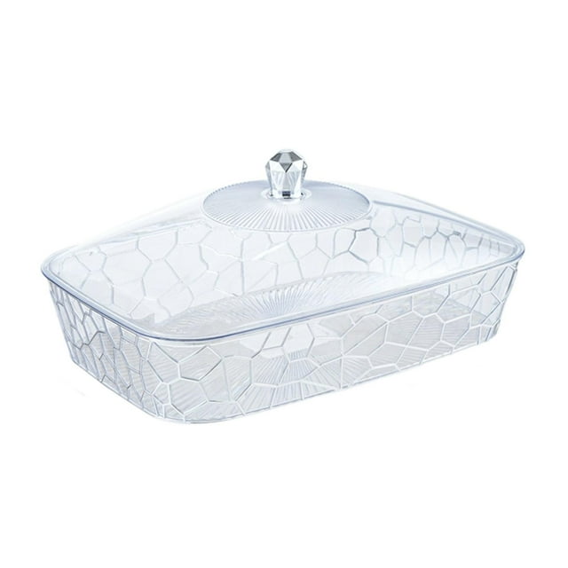 Servir bandeja con bandeja de fruta tapa elegante contenedor de almacenamiento de organizador versátil para celebraciones de cumpleaños de boda de año S