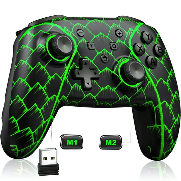 Wireless PC Controller - Bluetooth Controller with Hall Effect Joysticks & Triggers, 1000mAh Battery, Controller for PC, Switch, iOS and Android