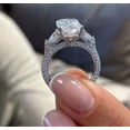 thumbnail image 5 of 3Ct Radiant Cut Simulated Diamond Lovely Engagement Ring 14k White Gold Plated Sterling Silver, 5 of 6