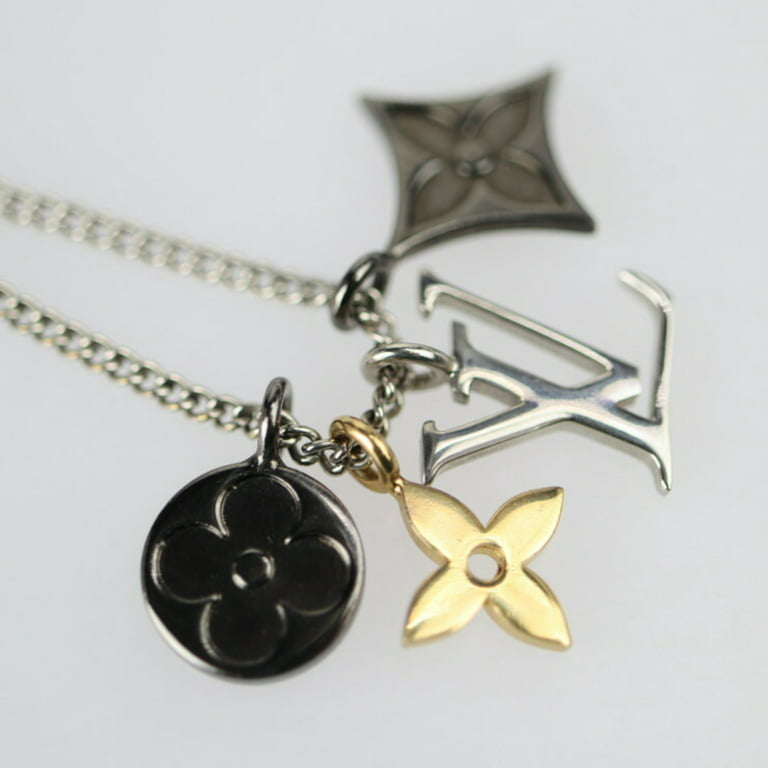 Women's Louis Vuitton Necklace With Hanging Charms & Lv Monogram