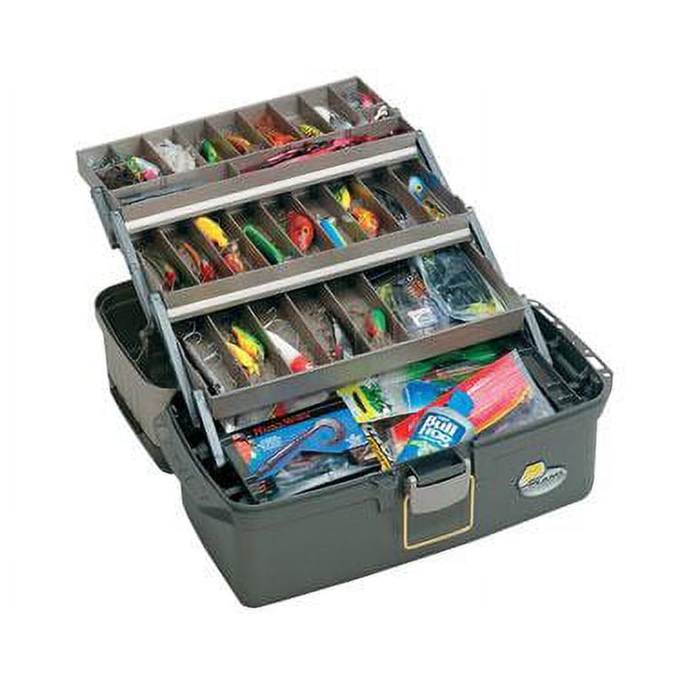 Boîte De Pêche Vintage Plano 6303 – 3 étages, Fabrication USA, Plastique Marron
