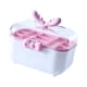 thumbnail image 2 of Caja de almacenamiento para accesorios de cabello de niña, estuche de tocador para joyas, organizador de joyas con lazo Rosa, 2 of 7