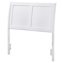 Leo & Lacey Modern Wood Twin Sleigh Headboard with USB Charging Station in White