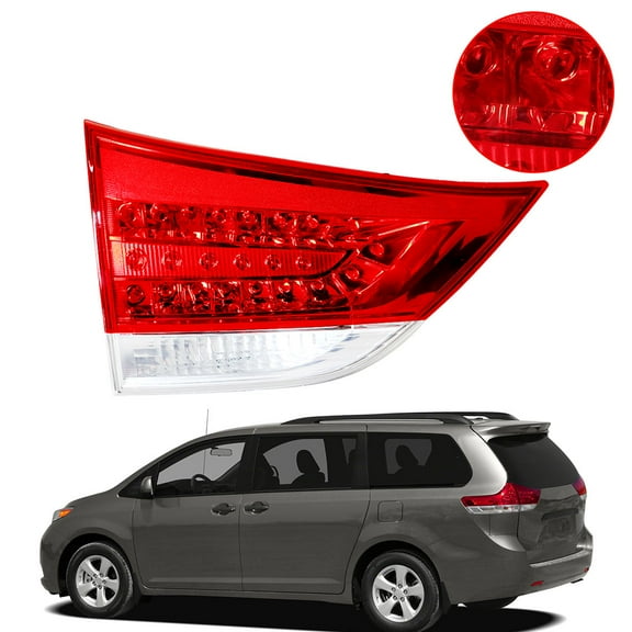 labwork Rear Brake Lamp Tail Light Replacement for 2011-2012 Toyota Sienna Red 8159008010 Left Inside Driver Side Tail Brake Signal Stop Lamp