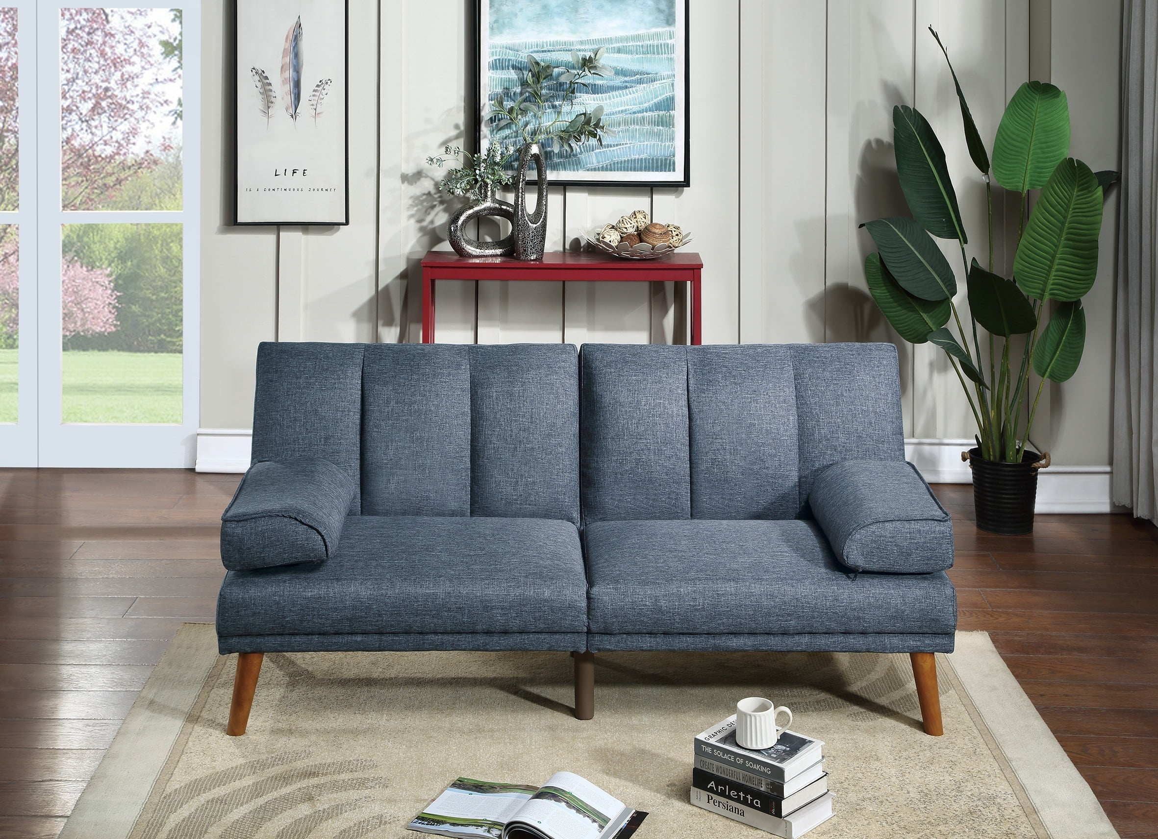 navy retro sofa
