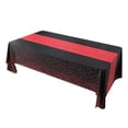 thumbnail image 2 of Haidf Table Cloth, Black and Red Disposable Plastic Tablecloth, Rectangle Table Covers for Birthday Wedding Anniversary Bridal Shower First Communion Graduation Party Decorations, 108" x 54", 2 of 9