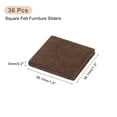 thumbnail image 2 of Furniture Pads, 36Pcs 1.5" - Square Self Adhesive Felt Furniture Pads, Floor Protectors for Furniture Feet Chairs Legs Hardwood Floors (Brown), 2 of 6