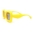 thumbnail image 3 of Girls Kids Size Balloon Thick Plastic Rectangle Sunglasses Yellow - Black, 3 of 4