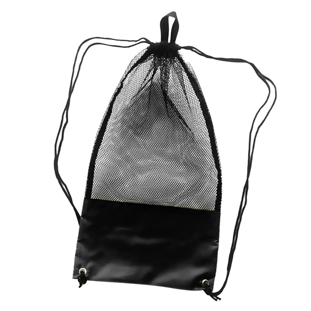 Drawstring Mesh Swim Bag, Swimming Bag with Shoulder Heavy Duty Scuba
