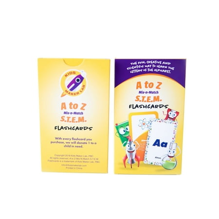 A to Z Science Alphabet Flash Cards - Use these S.T.E.M flashcards to learn letters like A for Atom, E for Electrons and R for Rocket.