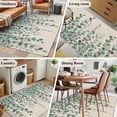 thumbnail image 5 of Teal Green Eucalyptus Leaves Area Rugs 4'x6', Washable Small Throw Rugs for Office Bathroom, Spring Plants Country Beige Indoor Outdoor Rug Non-Slip Low Pile Carpet Runner Reversible Floor Mats, 5 of 8