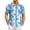 Sky Blue, variant on Yiaimeir Men's Vintage Button Down Bowling Shirts Short Sleeve Summer Beach Shirt，Size M-3XL