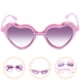 thumbnail image 4 of 1 par de gafas de sol con forma de corazón para niños y niñas, adorables gafas de sol, 4 of 4