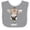 Heather and White, variant on Inktastic Moo Cute Brown Holstein Cow Boys or Girls Baby Bib