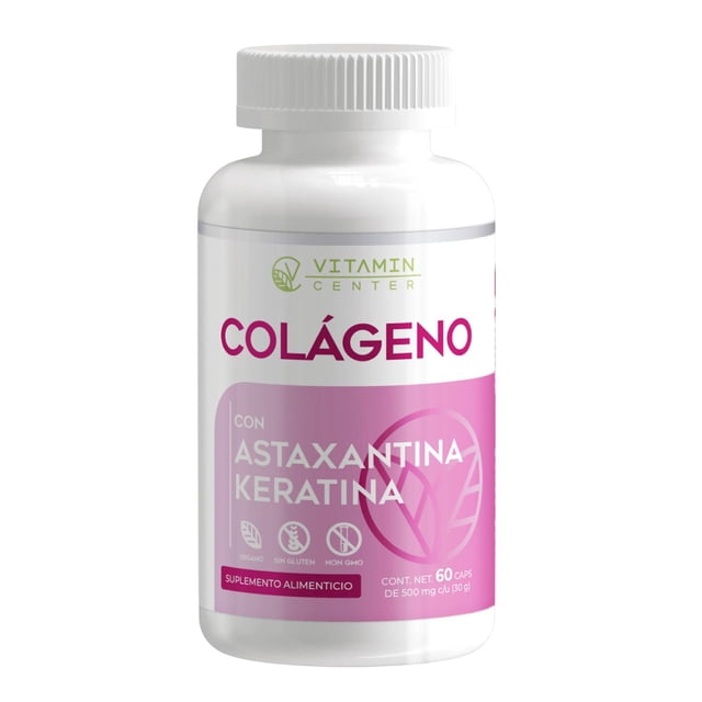 Colageno Astaxantina Keratina 60 capsulas Vitamin Center