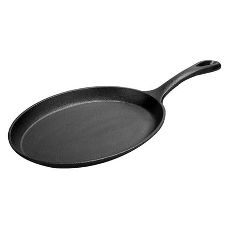 Cast Iron， Pre-Seasoned Griddle Oval 9.25" x 7" W/Handle