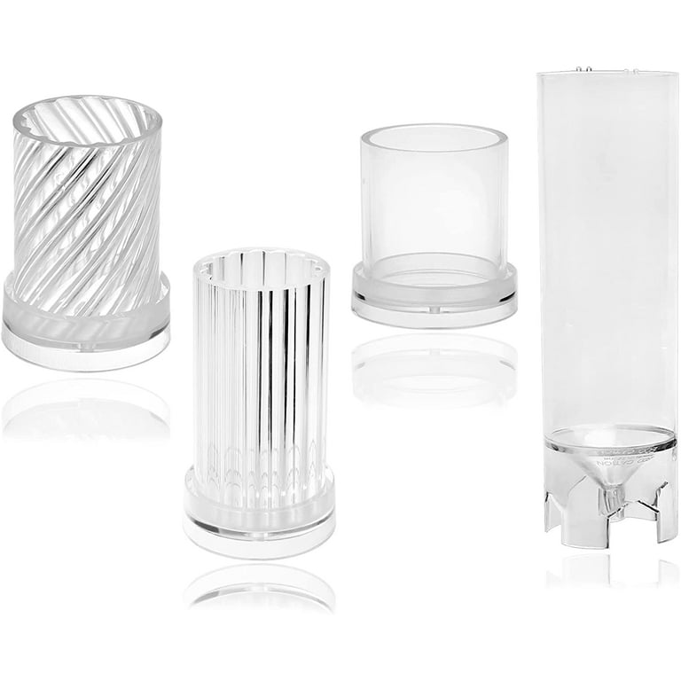 MILIVIXAY 4pcs Plastic Candle Molds for Candle Making - Including Classic Tall Taper Mold, Iceberg Mold, Rectangle and Sphere Mold - Candle Mold for